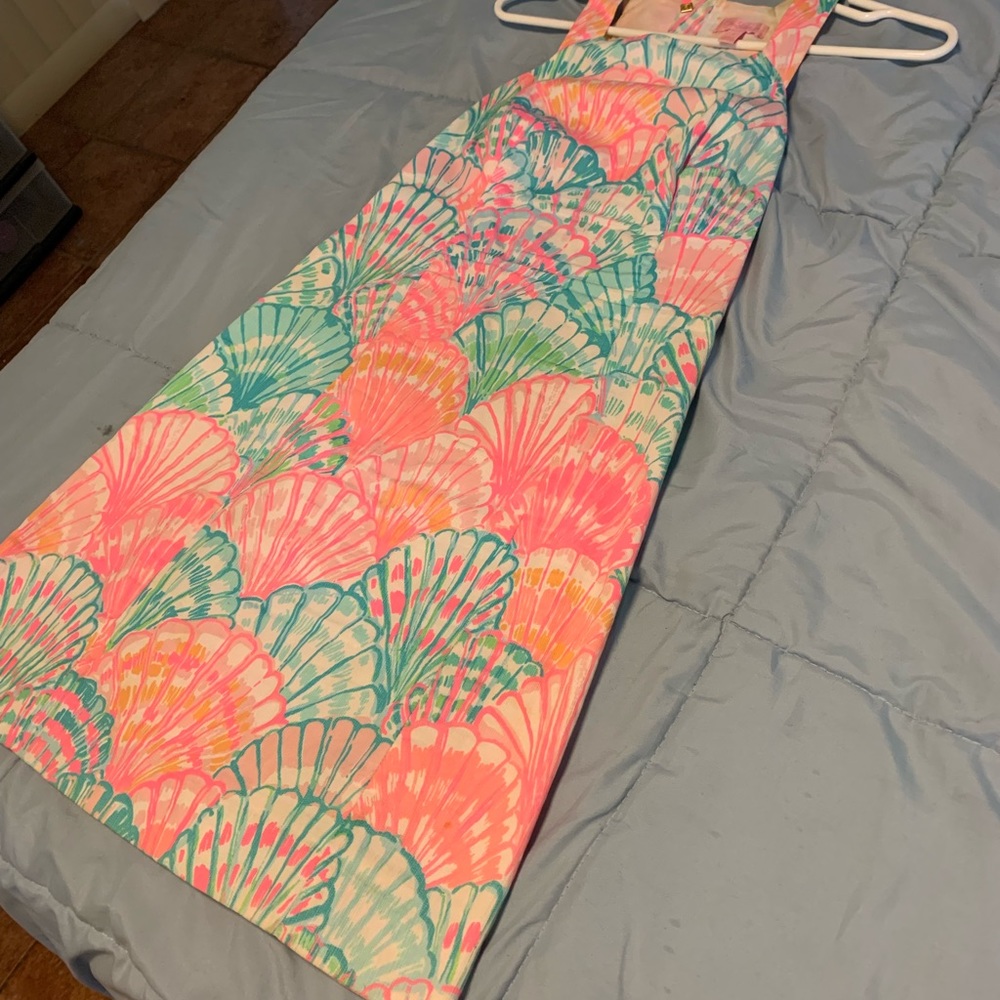Lily Pulitzer Pink/Blue Seashell Print Dress